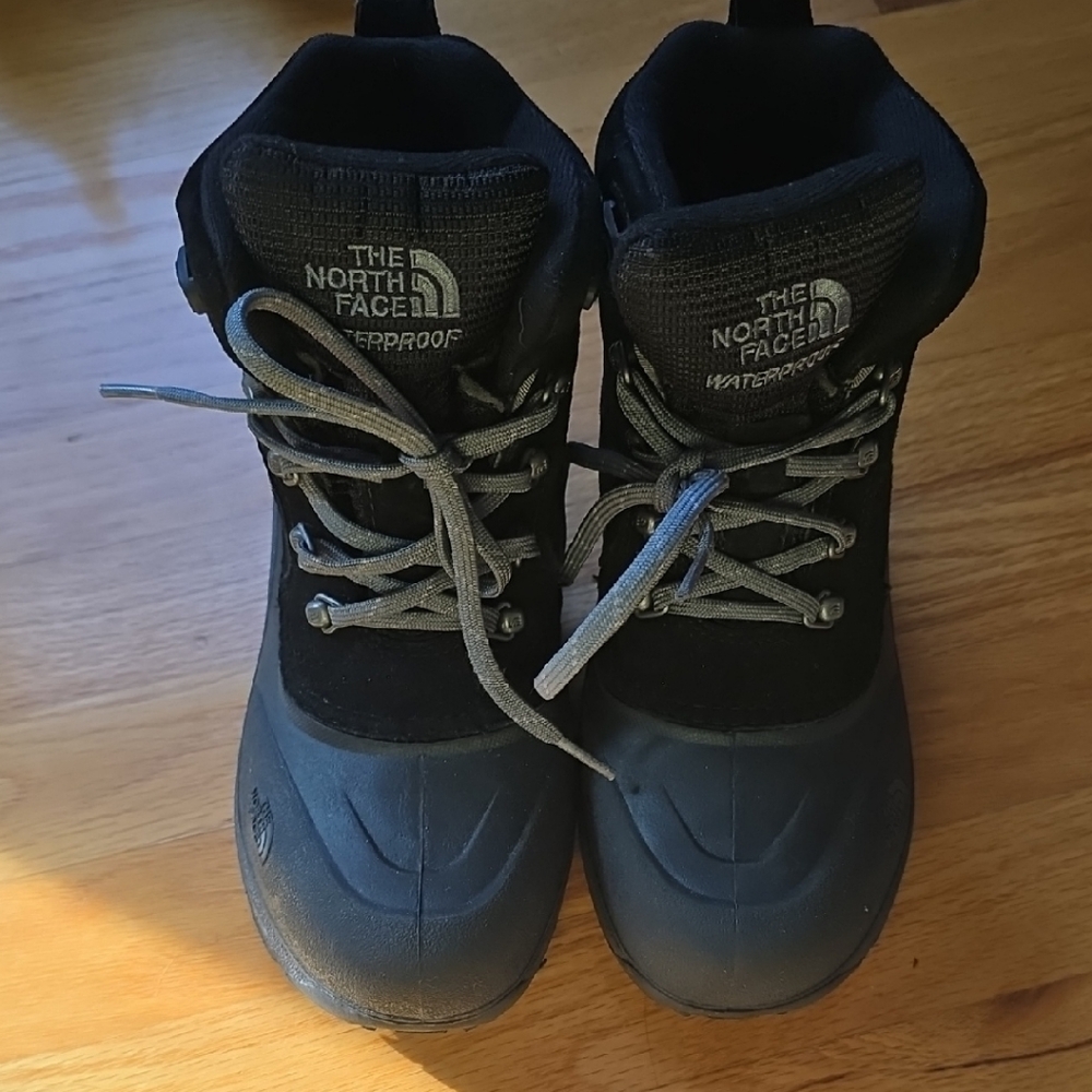The North Face Black and Gray Waterproof Boots